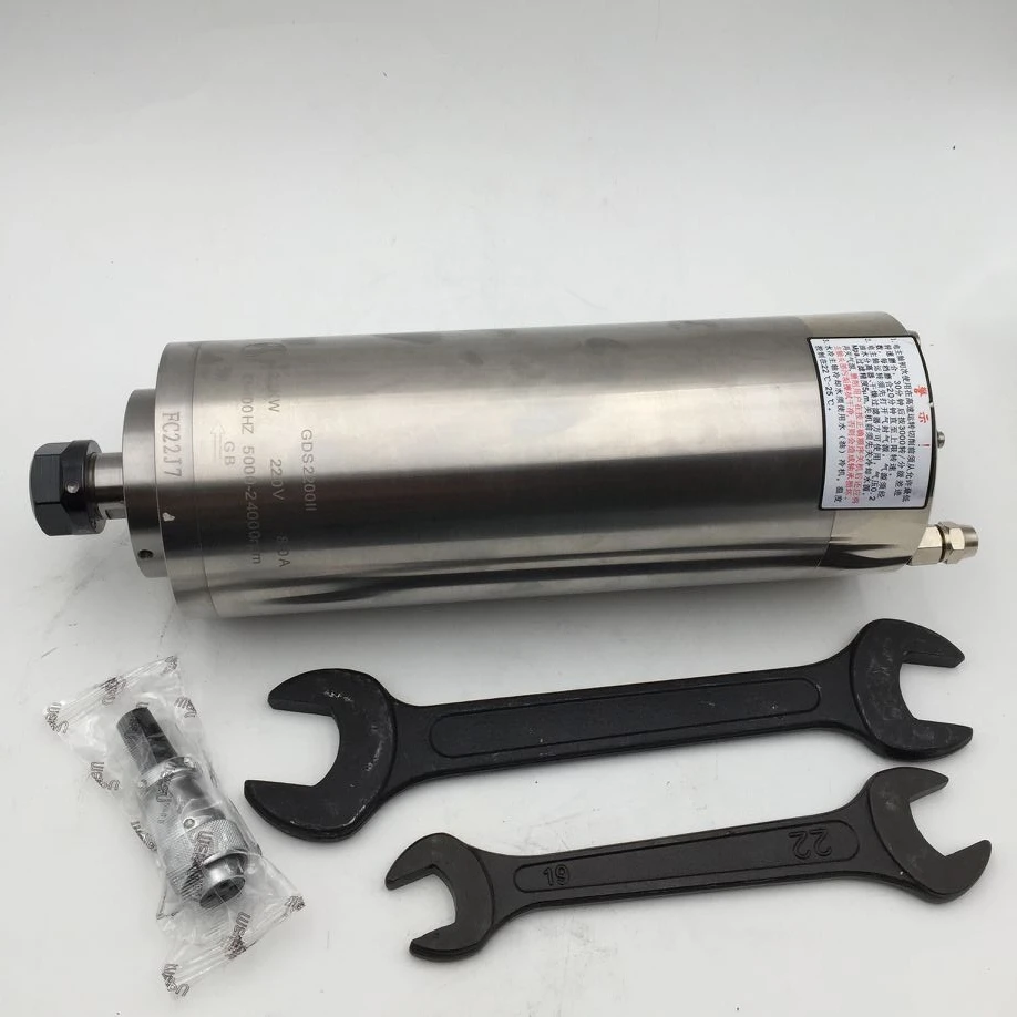 Spindle Motor 2.2KW 5000~24000rpm 220V 8A 105mm ER20 Water-cooled for CNC Engraving Machine
Spindle Motor 2.2KW 5000~24000rpm 220V 8A 105mm ER20 Water-cooled for CNC Engraving Machine