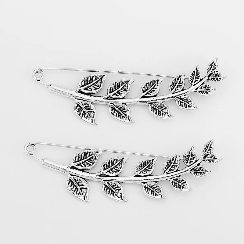 5 шт. большой лист прочный металлический шарф фотоэлемент 89 мм|brooch safety pins|scarf
