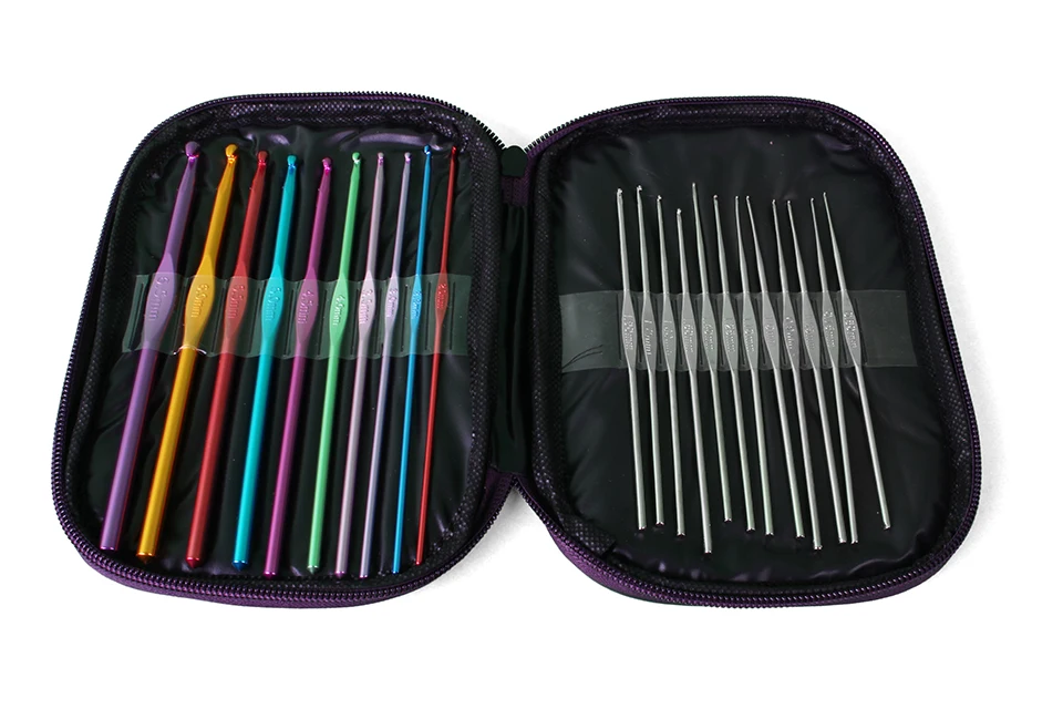22pcs set Mixed Color Aluminum Crochet Hook Needles for DIY knitting Yarn Kit with Case
22pcs set Mixed Color Aluminum Crochet Hook Needles for DIY knitting Yarn Kit with Case