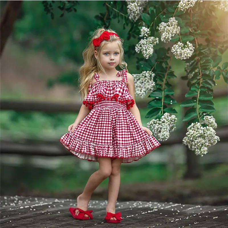2019 Toddler Kids Baby Girl Clothes Summer Dress Sling Bow Plaid Tassel Ruffle Princess Party Dress Casual Children Outfit
2019 Toddler Kids Baby Girl Clothes Summer Dress Sling Bow Plaid Tassel Ruffle Princess Party Dress Casual Children Outfit