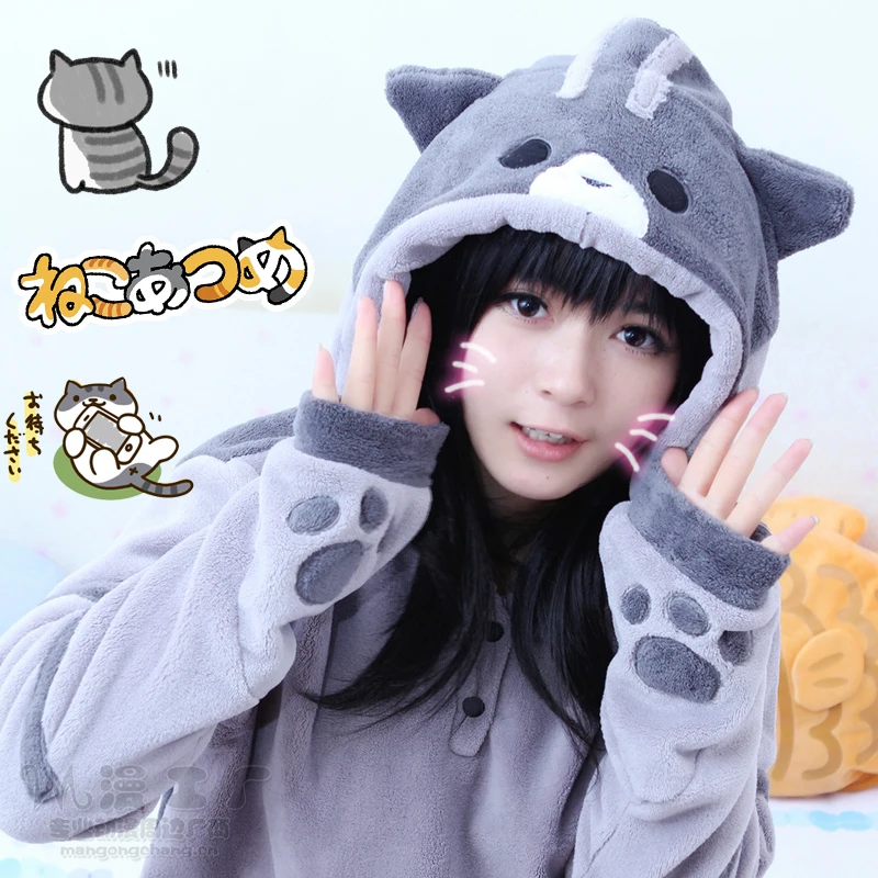 2019 New Design Game Neko Atsume Cosplay Costume Hoodie Woman Cute Cat Thicken Flannel Hooded Sweatershirts Winter Coat Jacket
2019 New Design Game Neko Atsume Cosplay Costume Hoodie Woman Cute Cat Thicken Flannel Hooded Sweatershirts Winter Coat Jacket