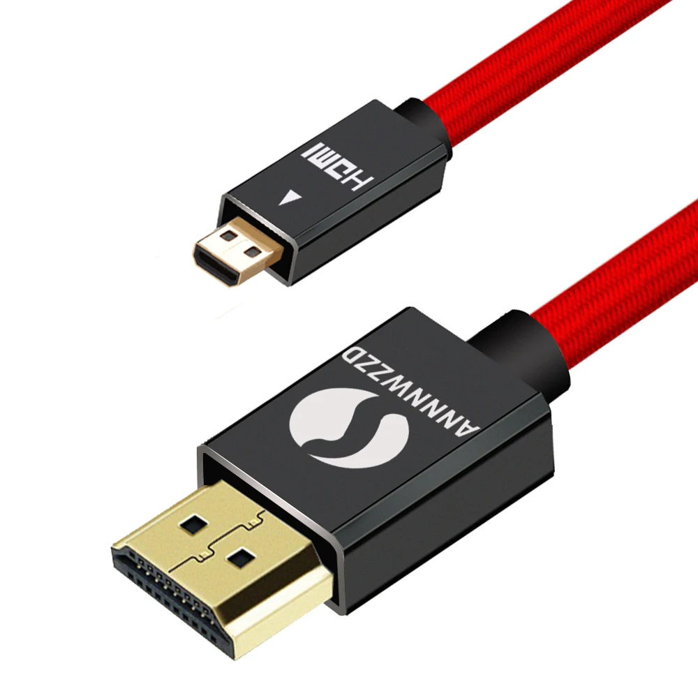 Micro HDMI to HDMI Cable, High-Speed HDTV HDMI to Micro HDMI Cable Supports Ethernet, 3D, 4K and Audio Return
Micro HDMI to HDMI Cable, High-Speed HDTV HDMI to Micro HDMI Cable Supports Ethernet, 3D, 4K and Audio Return
