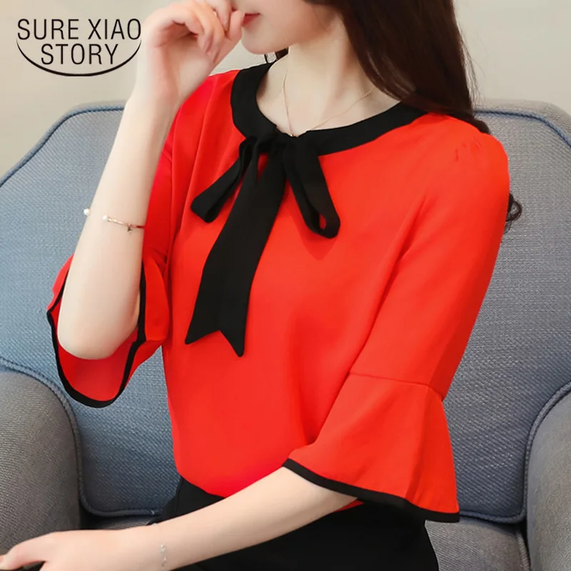 2021 new spring fashion solid office lady casual plus size women tops short sleeved blouses bow flare sleeve women shirt D585 30
2021 new spring fashion solid office lady casual plus size women tops short sleeved blouses bow flare sleeve women shirt D585 30
