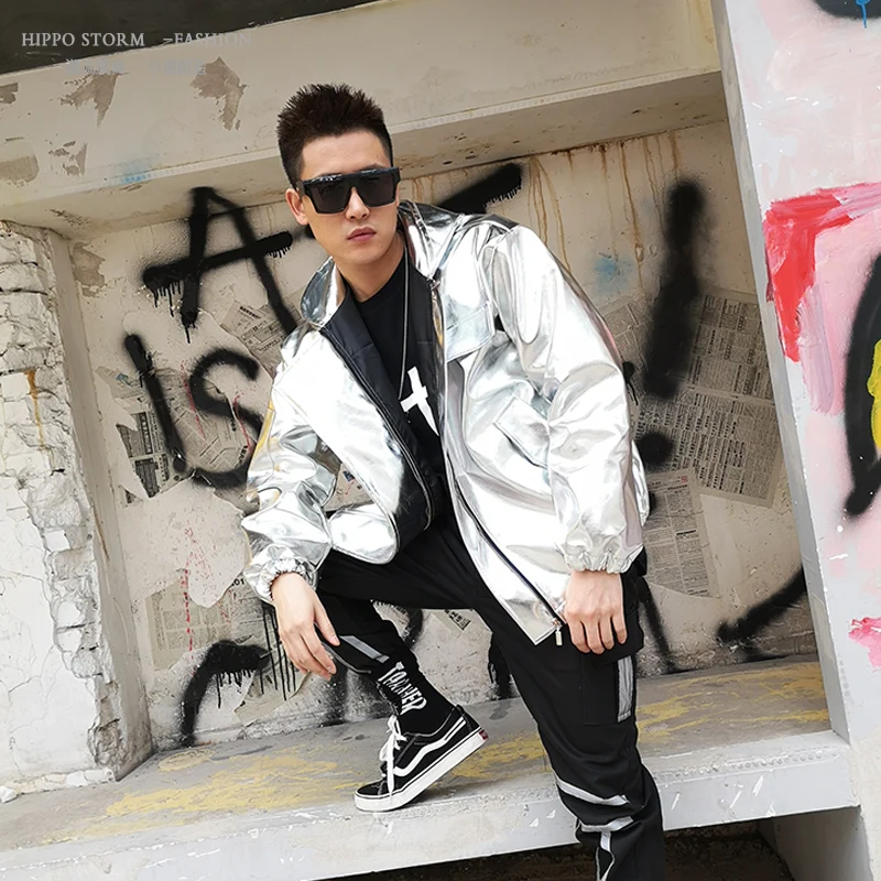 M-6XL!!!!!Nightclub hip hop hood PU leather jacket nightclub tide male host dance group jacket loose jacket.
M-6XL!!!!!Nightclub hip hop hood PU leather jacket nightclub tide male host dance group jacket loose jacket.