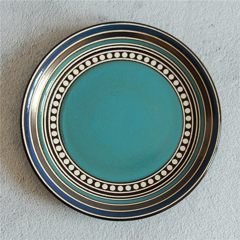 EECAMAIL Bohemian-style Pattern Porcelain Hand-painted Kiln Change Glaze Creativity Western Dish Dessert Plate salad Plate
EECAMAIL Bohemian-style Pattern Porcelain Hand-painted Kiln Change Glaze Creativity Western Dish Dessert Plate salad Plate
