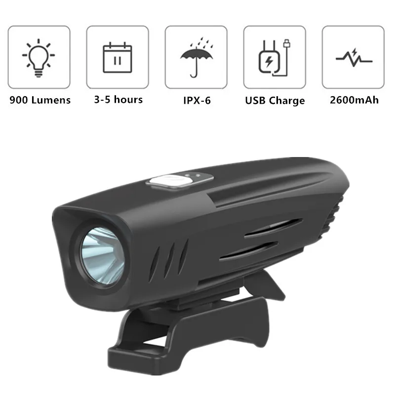 USB Rechargeable XM-L T6 LED Bike Bicycle Front Head light Flashlight Torch Handlebar Lamp Built-in 2600nAh Battery
USB Rechargeable XM-L T6 LED Bike Bicycle Front Head light Flashlight Torch Handlebar Lamp Built-in 2600nAh Battery