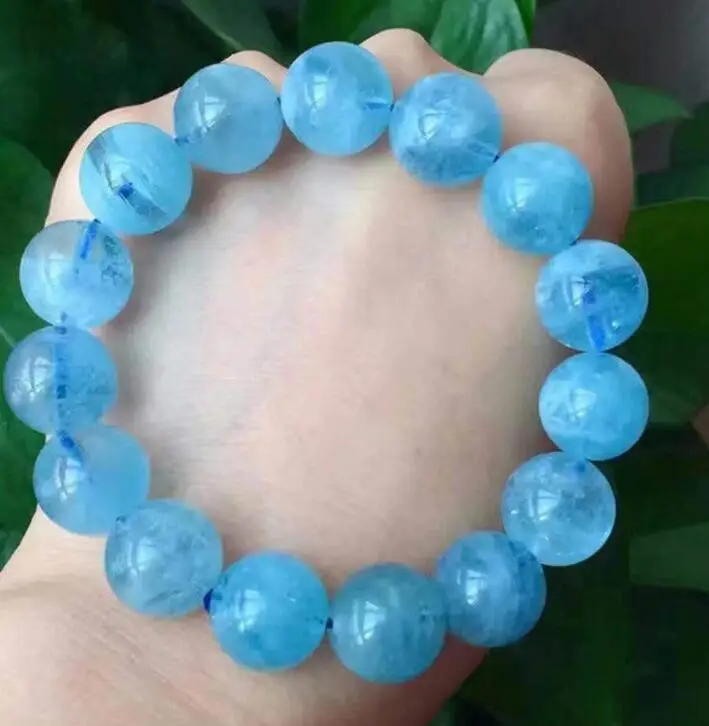 FREE SHIPPING AAAA 14mm Clear Genuine Natural Blue Aquamarine Round Clear Bead Bracelet fine jewelry
FREE SHIPPING AAAA 14mm Clear Genuine Natural Blue Aquamarine Round Clear Bead Bracelet fine jewelry