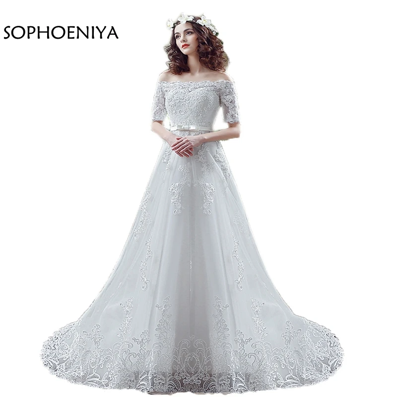 New Arrival White Ivory In stock half sleeve Wedding dress 2021 Lace Appliques Robe de mariee casamento boda Wedding gowns
New Arrival White Ivory In stock half sleeve Wedding dress 2021 Lace Appliques Robe de mariee casamento boda Wedding gowns