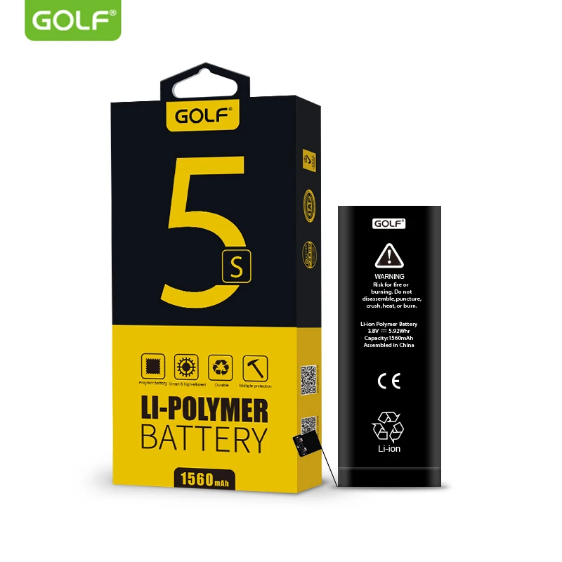Оригинальный аккумулятор Golf для iPhone 5S 5C встроенный телефона 5S/5C 1560 мАч сменные