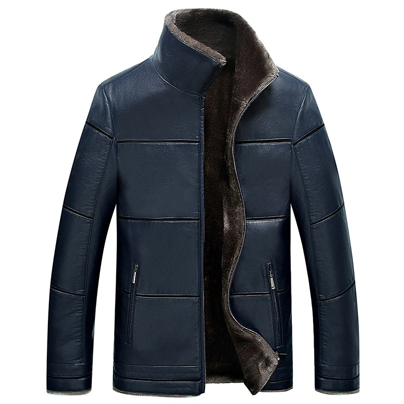 Autumn Winter New Men's Leather Fur Jackets Warm Slim Patchwork Plus Velvet Leather Coats Faux Leather Male Fleece Coats YP1172
Autumn Winter New Men's Leather Fur Jackets Warm Slim Patchwork Plus Velvet Leather Coats Faux Leather Male Fleece Coats YP1172