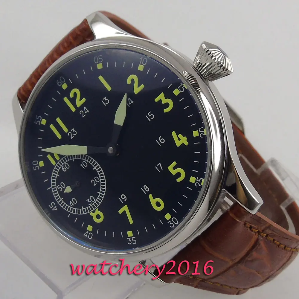 Роскошные мужские механические часы ведущей марки 17 Jewels ST 6497 с ручным заводом