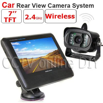 

ANSHILONG 2.4GHz Wireless 7" TFT LCD Monitor Car Rear View system + Weatherproof 15LEDs IR Night Vision Parking Reversing Camera