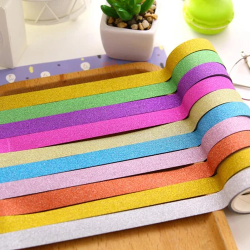 1PC Glitter Tape Masking Decoration WashiTape for Diary Paper Tapes Stationery Office School Supplies (tt-2761)
1PC Glitter Tape Masking Decoration WashiTape for Diary Paper Tapes Stationery Office School Supplies (tt-2761)