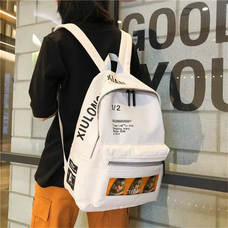Letters Backpack Water Proof Oxford School Bag for Teenage Girls Preppy Style Fashion Leisure Or Travel Bag for Men Solid Bag
Letters Backpack Water Proof Oxford School Bag for Teenage Girls Preppy Style Fashion Leisure Or Travel Bag for Men Solid Bag