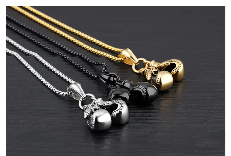 2019 New Hot Gold Silvery Boxing gloves Pendant Titanium Steel Chain Necklace For Women Man Party Gift Punk Necklace N100
2019 New Hot Gold Silvery Boxing gloves Pendant Titanium Steel Chain Necklace For Women Man Party Gift Punk Necklace N100