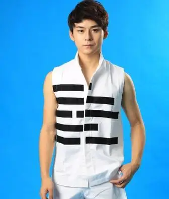 White stand collar vest Singer stage men's vest men brand roupas masculinas sexy tank 1 camisetas regatas 2XL Customizable
White stand collar vest Singer stage men's vest men brand roupas masculinas sexy tank 1 camisetas regatas 2XL Customizable