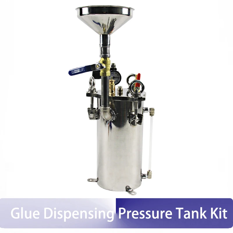 5L stainless steel liquid glue valve dispensing pressure tank funnel glue storage level display barrels
5L stainless steel liquid glue valve dispensing pressure tank funnel glue storage level display barrels