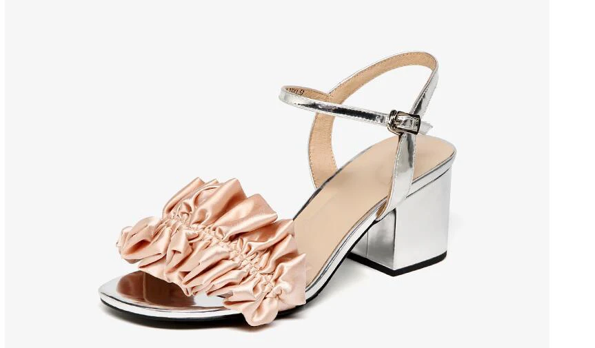 Newest brand women sandals pink sliver black wedding shoes summer buckle ruffles high heels sandals shoes sandalias mujer 2018
Newest brand women sandals pink sliver black wedding shoes summer buckle ruffles high heels sandals shoes sandalias mujer 2018