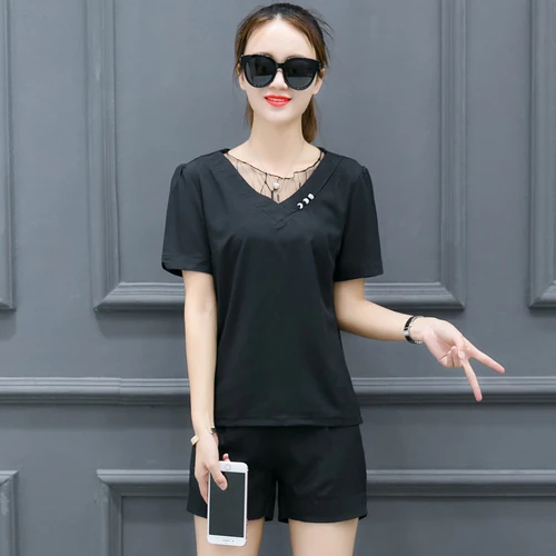 Summer 2019 New Korean Chiffon 2 Pcs Set Femininos Brief Lace Fashion Two Piece Set Patchwork Casual Chic Damen Zweiteiler
Summer 2019 New Korean Chiffon 2 Pcs Set Femininos Brief Lace Fashion Two Piece Set Patchwork Casual Chic Damen Zweiteiler