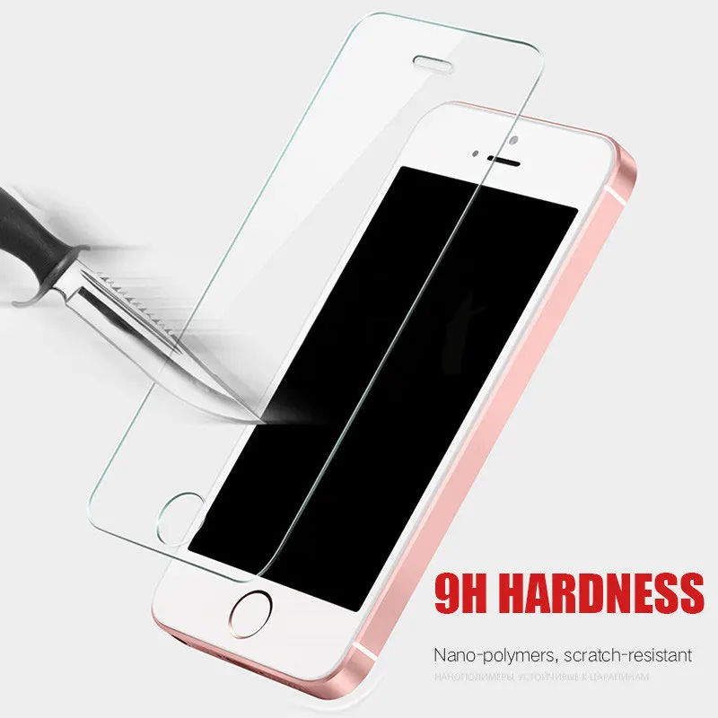 2.5D 9H Screen Protector Tempered Glass For iPhone 6 6S 5S 7 8 SE 4S 5 5C XR XS Max Toughened Glas Flim | Мобильные телефоны и