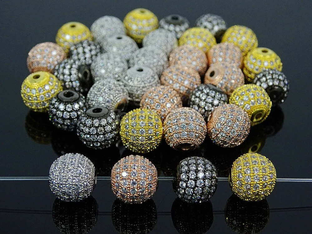 12mm Clear Zircon Gems Stones Pave Round Ball Bracelet Connector Charm Beads Silver Gold Rose Gold Gunmetal 10Pcs/Pack
12mm Clear Zircon Gems Stones Pave Round Ball Bracelet Connector Charm Beads Silver Gold Rose Gold Gunmetal 10Pcs/Pack