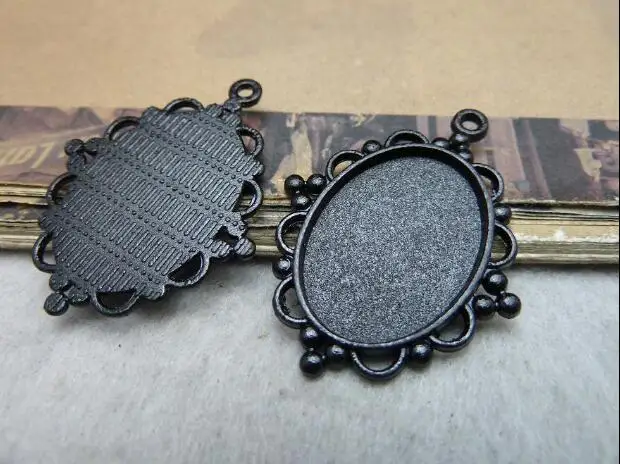 20pcs/lot) Inner size:18X25mm 4Styles Metal/Alloy Black Blank Tray Pendant Cameo Cabochon Settings Jewelry Findings
20pcs/lot) Inner size:18X25mm 4Styles Metal/Alloy Black Blank Tray Pendant Cameo Cabochon Settings Jewelry Findings