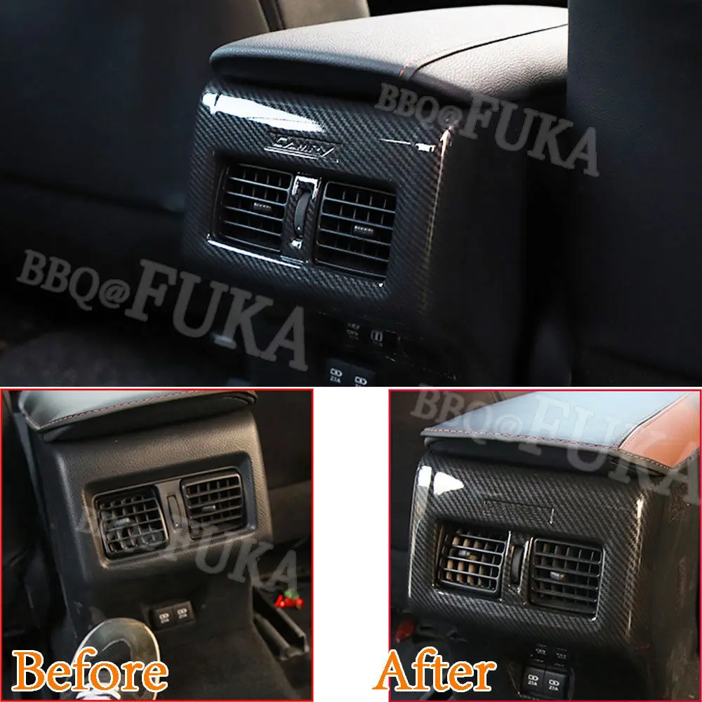BBQ@FUKA New Exterior Accessories Carbon Fiber Inner Rear Air Vent Outlet Cover Trim Overlay For Toyota Camry ABS 2018
BBQ@FUKA New Exterior Accessories Carbon Fiber Inner Rear Air Vent Outlet Cover Trim Overlay For Toyota Camry ABS 2018