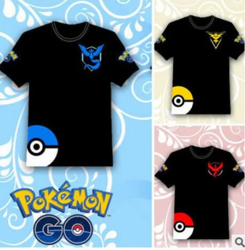 Бесплатная доставка 2016 EBAY Amazon взрыва Покемон Идти Pokemon Мужская Футболка