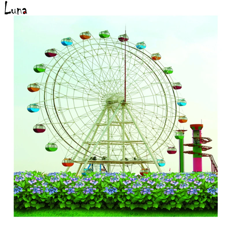 Ferris Wheel Vinyl Photography Background For Wedding Flower Oxford Backdrop Children photo studio 195 | Электроника