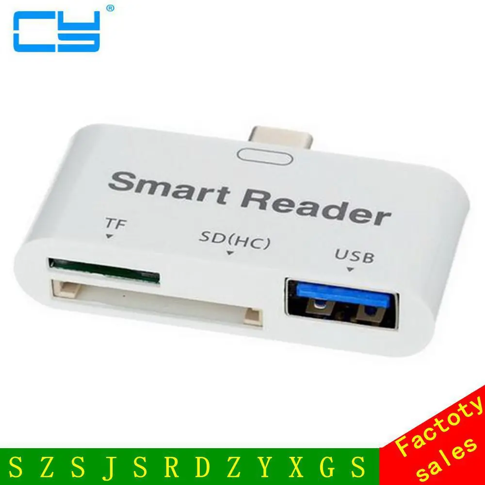 USB 3 1 Type C адаптер OTG с разъемом 0 и TF SD смарт кард ридер для ПК ноутбуков планшетов