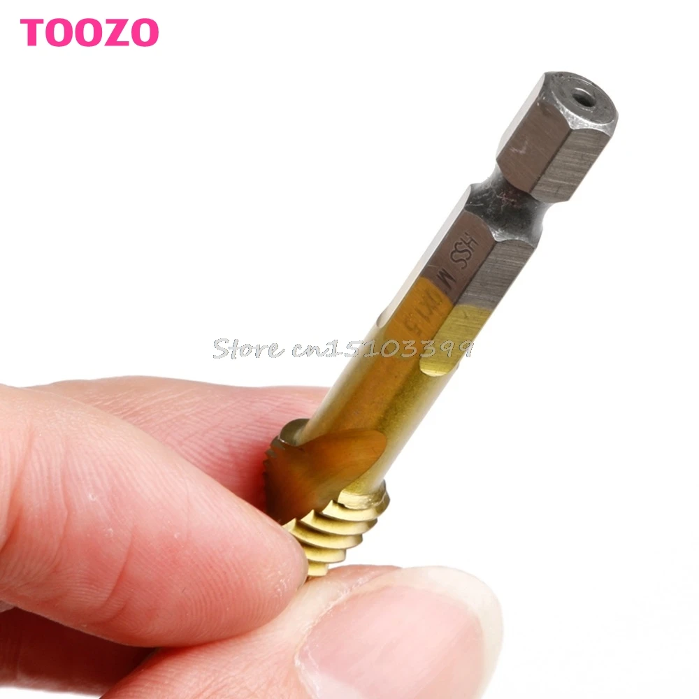 6Pcs/Set HSS4241 Titanium Coated Drill Bits Hex Shank Spiral Tap M3-M10 G08 Whosale&DropShip
6Pcs/Set HSS4241 Titanium Coated Drill Bits Hex Shank Spiral Tap M3-M10 G08 Whosale&DropShip