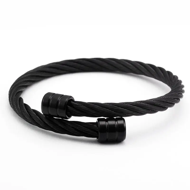 Black Gun Plated Stainless Steel Open Men Women Cuff Bangles Vintage Mesh Surface Male Charm Sporty Bracelets Decoration
Black Gun Plated Stainless Steel Open Men Women Cuff Bangles Vintage Mesh Surface Male Charm Sporty Bracelets Decoration
