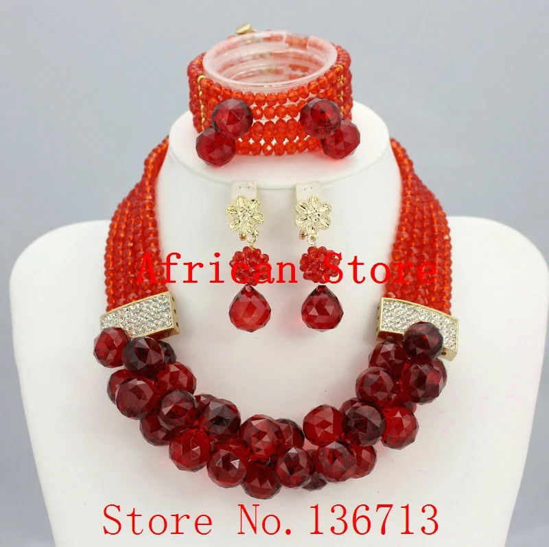 2015 Best Selling Red African Crystal Beads Jewelry Set Nigerian Beads For African Wedding Free Shipping SD502-1
2015 Best Selling Red African Crystal Beads Jewelry Set Nigerian Beads For African Wedding Free Shipping SD502-1