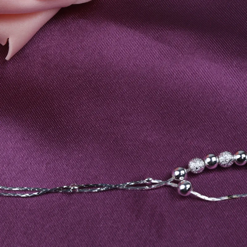 Для женщин с серебряным покрытием ножной браслет из бисера ботильоны браслеты 2018