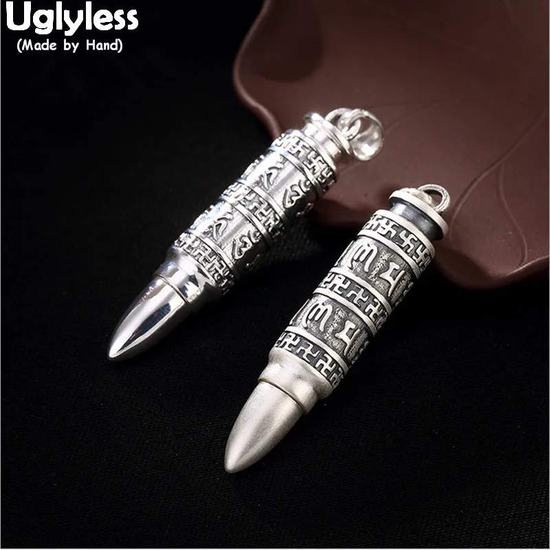 Uglyless Real 999 Fine Silver Jewelry Handmade Cool Men Bullet Design Gaudencio Box Pendant without Chain Openable Dharma Bijoux
Uglyless Real 999 Fine Silver Jewelry Handmade Cool Men Bullet Design Gaudencio Box Pendant without Chain Openable Dharma Bijoux