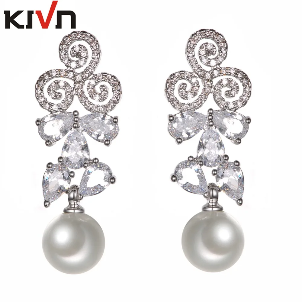 KIVN Fashion Jewelry Dangle Cubic Zirconia Women Girl Bridal Wedding Simulated Pearl Earrings Birthday Gifts 10pcs Lot Wholesale
KIVN Fashion Jewelry Dangle Cubic Zirconia Women Girl Bridal Wedding Simulated Pearl Earrings Birthday Gifts 10pcs Lot Wholesale