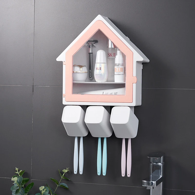 ITAS210 Creativity Wall-mounted Small House Toothbrush Holder Shelf Multifunction Wash Cup Set
ITAS210 Creativity Wall-mounted Small House Toothbrush Holder Shelf Multifunction Wash Cup Set
