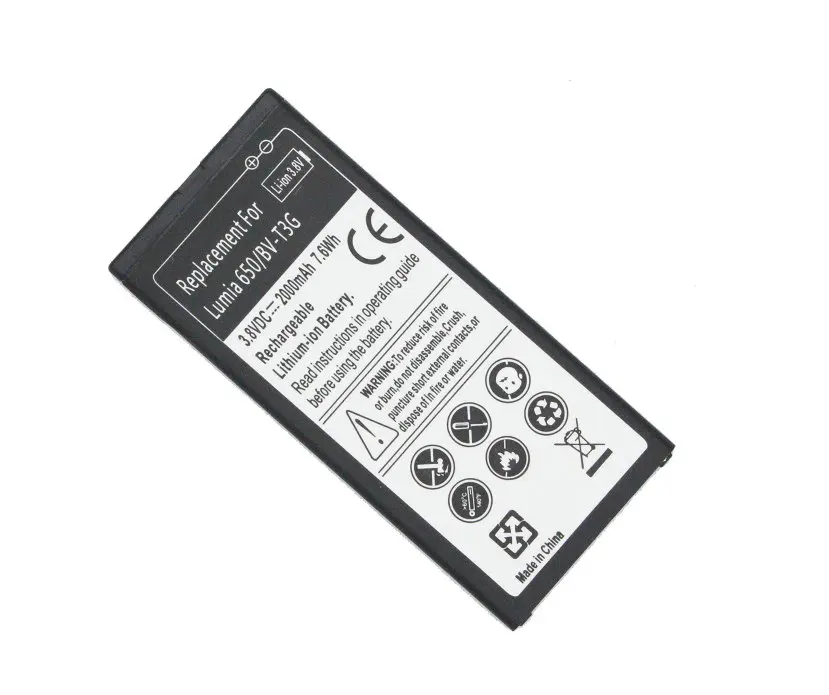 1x 2000mAh / 7.6Wh BV-T3G Replacement Battery For Microsoft Nokia lumia 650 RM-1154 Batterie Bateria Batterij | Мобильные телефоны