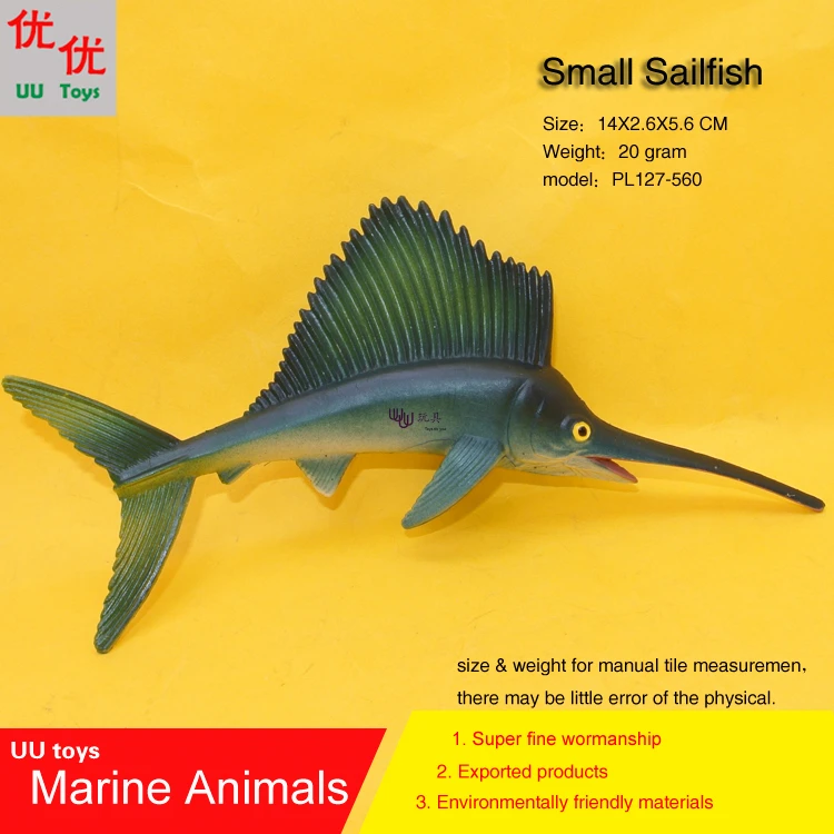 Small Sailfish fish Simulation model Marine Animals Sea Animal kids gift educational props (Rhincodon typus) Action Figures
Small Sailfish fish Simulation model Marine Animals Sea Animal kids gift educational props (Rhincodon typus) Action Figures