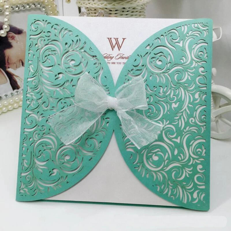 100pcs/pack Wedding Invitation Card Bow Silk Ribbon Party Birthday Laser Cut Invitation with Envelope Blank Inner Sheet
100pcs/pack Wedding Invitation Card Bow Silk Ribbon Party Birthday Laser Cut Invitation with Envelope Blank Inner Sheet