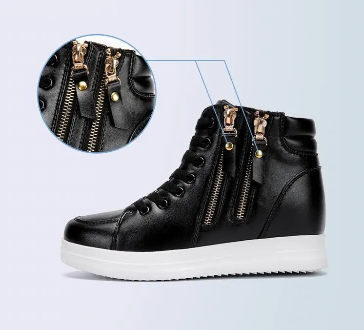 2019 New Sneakers Women Fashion Autumn High-Top Height Increasing Shoes Leather Ladies Zipper Comfortable Casual Woman Shoes
2019 New Sneakers Women Fashion Autumn High-Top Height Increasing Shoes Leather Ladies Zipper Comfortable Casual Woman Shoes