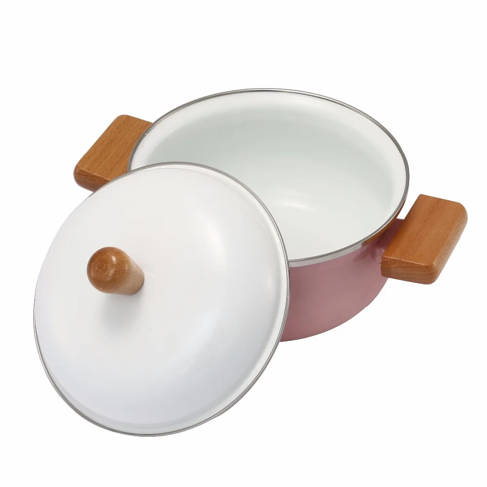 Wooden Handle Macaron Enamel Pot Baby Milk Pot Soup Pot and Thicken with Flat Induction Cooker Food Bowl
Wooden Handle Macaron Enamel Pot Baby Milk Pot Soup Pot and Thicken with Flat Induction Cooker Food Bowl