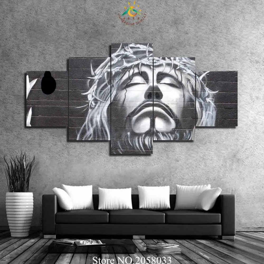 4 or 5 Pieces Black Jesus Pictures Print Canvas HD Printed Painting Wall Art Pictures Modern Wall Art for Home Decor
4 or 5 Pieces Black Jesus Pictures Print Canvas HD Printed Painting Wall Art Pictures Modern Wall Art for Home Decor