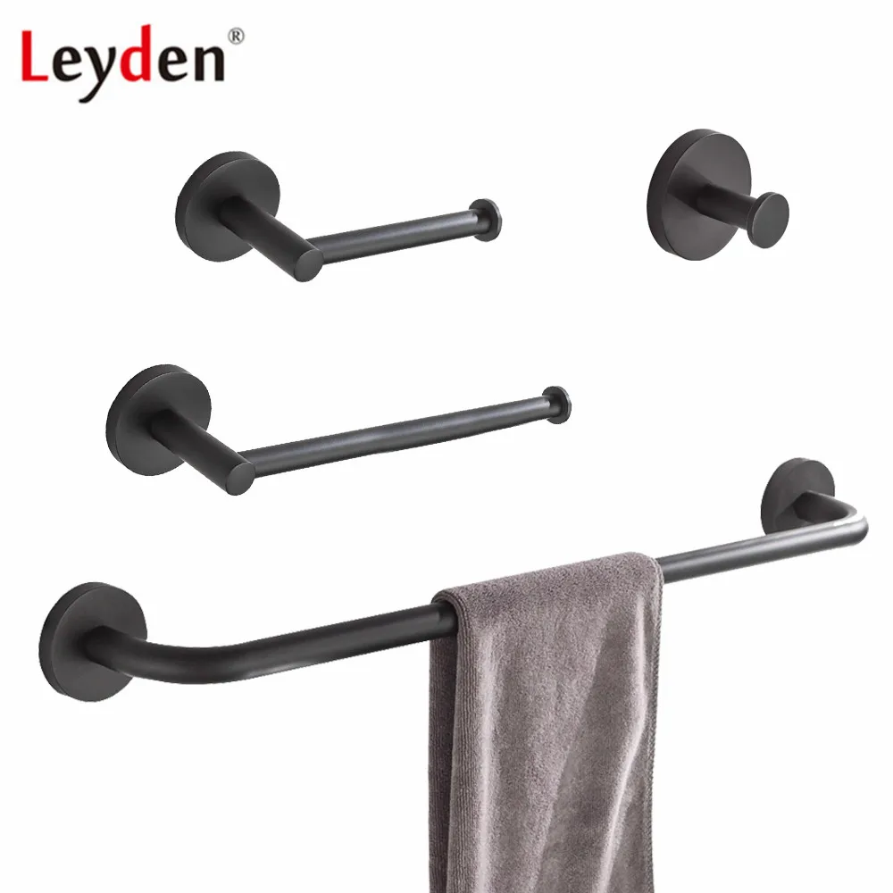 Leyden Blackened 304 Stainless Steel 4PCS Bthroom Accessories Set Wall Mounted Towel Bar Ring Holder Toilet Papar Robe Hook
Leyden Blackened 304 Stainless Steel 4PCS Bthroom Accessories Set Wall Mounted Towel Bar Ring Holder Toilet Papar Robe Hook