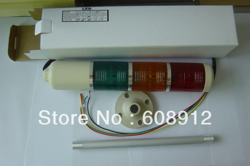 

LED Signal Tower Light Safety Stack Lamp LTA505-3 with Buzzer Flash/ Steady