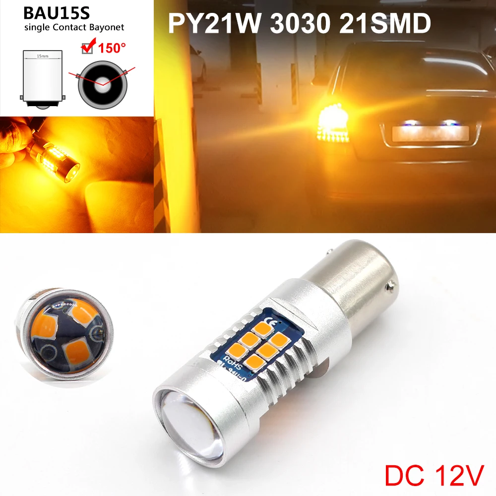 BOODLIED 12V 1156 BAU15S PY21W 3030 21 SMD LED Bulb Car Signal Lamp For Car Yellow Turn Signal Brake Lights Reverse Lights
BOODLIED 12V 1156 BAU15S PY21W 3030 21 SMD LED Bulb Car Signal Lamp For Car Yellow Turn Signal Brake Lights Reverse Lights