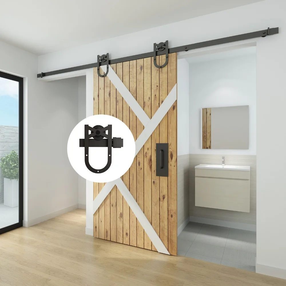 4.9FT/6FT/6.6FT carbon steel black rustic Horseshoe sliding barn door hardware track for sliding door
4.9FT/6FT/6.6FT carbon steel black rustic Horseshoe sliding barn door hardware track for sliding door