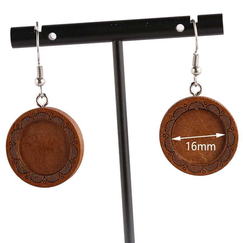 Onwear 5 пар, подходит для 16 мм кабошона, деревянная серьга, базовые настройки, деревянный пустой ободок для висячих серег, сделай сам, ушные крю... 
Onwear 5 пар, подходит для 16 мм кабошона, деревянная серьга, базовые настройки, деревянный пустой ободок для висячих серег, сделай сам, ушные крю...