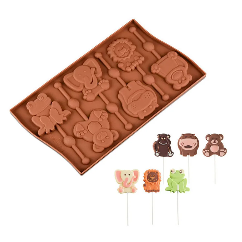6 Cavity Animal Shaped Lollipop Mold Frog Monkey Silicone Chocolate Molds Cake Decorating Tools
6 Cavity Animal Shaped Lollipop Mold Frog Monkey Silicone Chocolate Molds Cake Decorating Tools