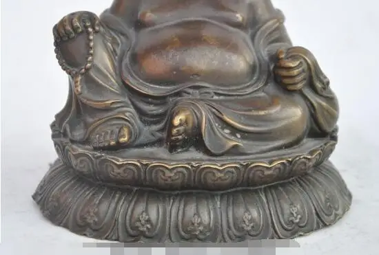 S02794 old Chinese buddhism bronze wealth money bag happy laugh Maitreya Buddha statue
S02794 old Chinese buddhism bronze wealth money bag happy laugh Maitreya Buddha statue